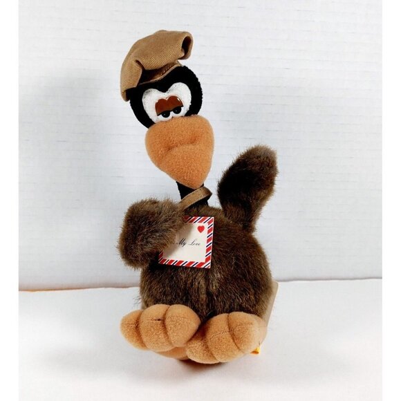 24K Polar Puff 1989 Bird Plush Fowl Ups Helen Timothy Love Letter Carrier  RARE - Picture 1 of 6